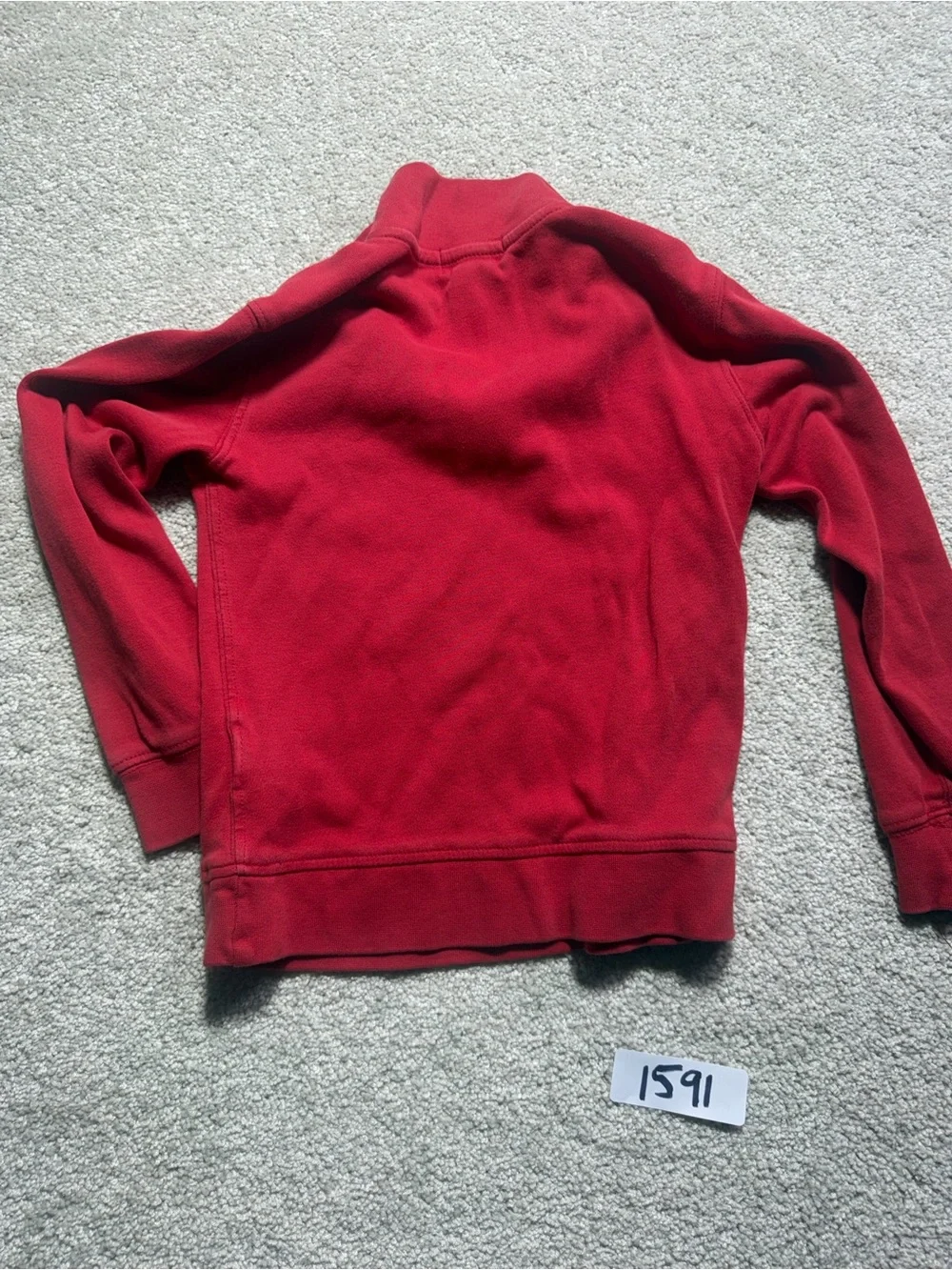 Polo Ralph Lauren Boys Cotton Red Quarter Zip Pullover Logo Size 5T